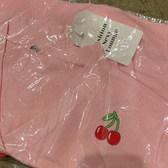 Pink Cherry Embroidered Cardigan - Picture 3 of 3